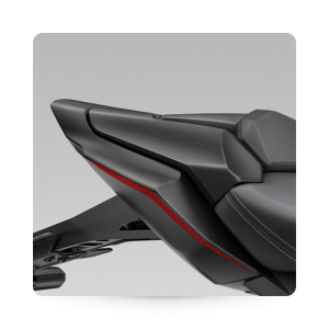 CBR650R / CB650R Rear Seat Cowl - Matte Gunpowder Black Metallic